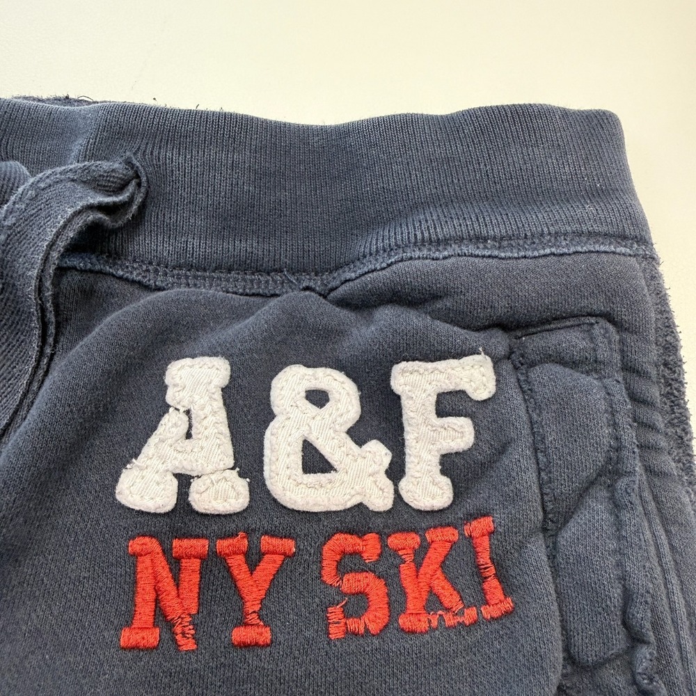 Abercrombie‎ & Fitch Jogger Pants Womens XS Navy Blue A&F NY Ski Embroidered - Picture 3 of 9